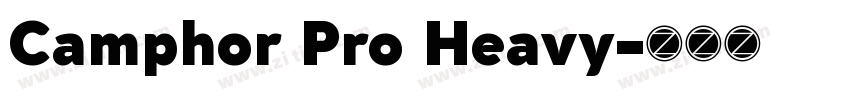 Camphor Pro Heavy字体转换